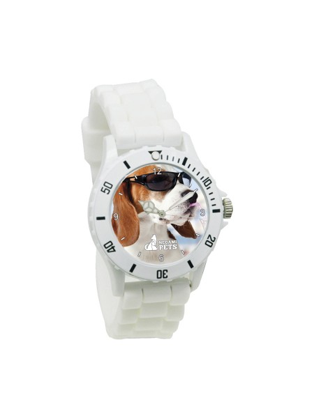 Reloj Casual Blanco Beagle