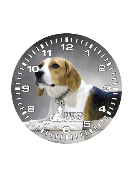 Reloj Casual Grande Negro Beagle