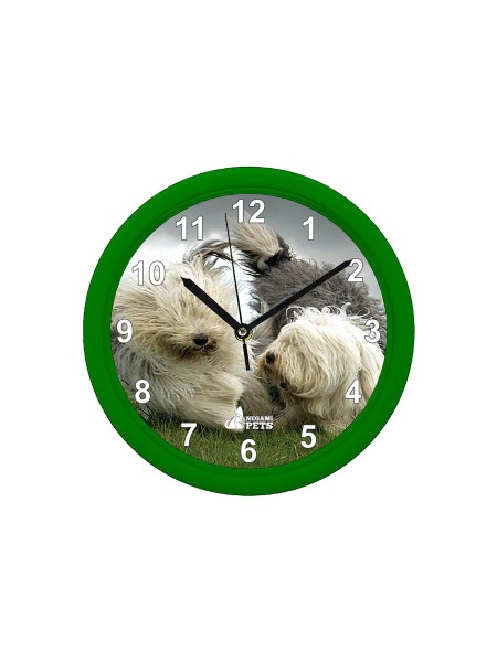 Reloj de Pared Verde Viejo Pastor Ingles