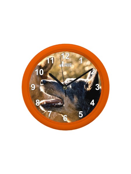 Reloj de Pared Naranja Pastor Alemán
